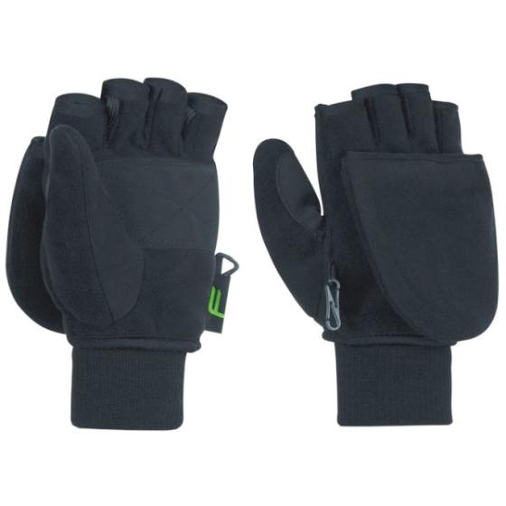 Αντιανεμικά fleece γάντια F-LITE MITTENS FLAP μαύρα