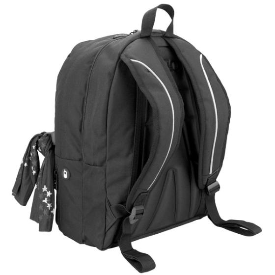 POLO Σχολική τσάντα πλάτης DOUBLE SCARF 2023 Μαύρη 901235-02