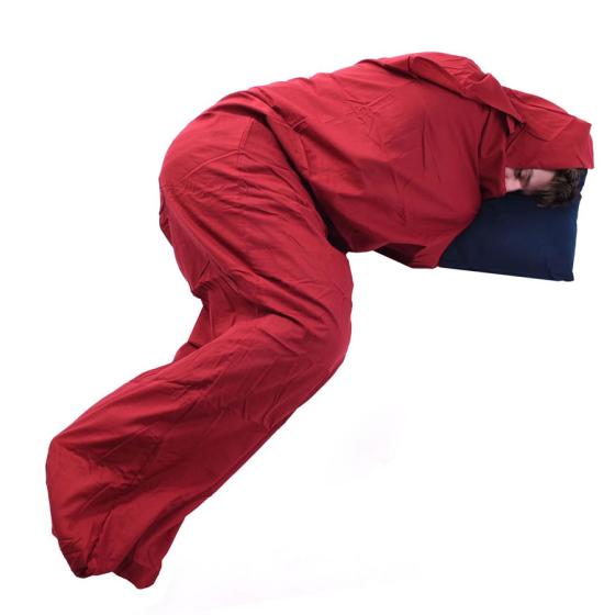 Σεντόνι ύπνου LINER POLYCOTTON TREKMATES Κόκκινο 205x75 cm