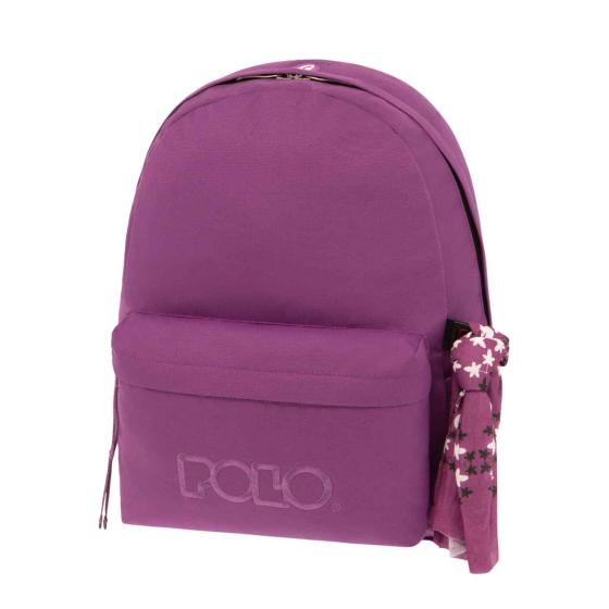 POLO Σχολική τσάντα πλάτης 901135-4601 ORIGINAL 2023 Μωβ