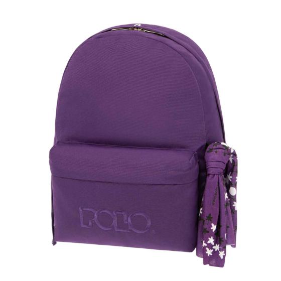 POLO Σχολική τσάντα πλάτης 901135-4701 ORIGINAL 2023 Σκούρο Μωβ