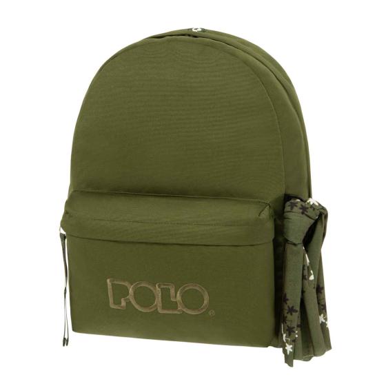 POLO Σχολική τσάντα πλάτης 901135-6501 ORIGINAL 2023 Χακί
