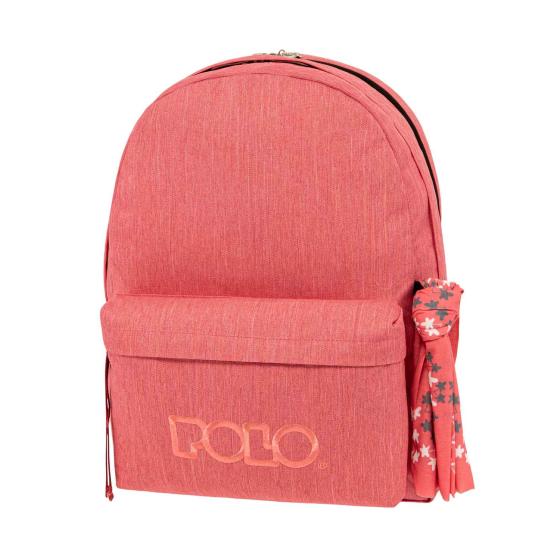 POLO Σχολική τσάντα πλάτης 901235-3601 DOUBLE SCARF 2023 Ροζ