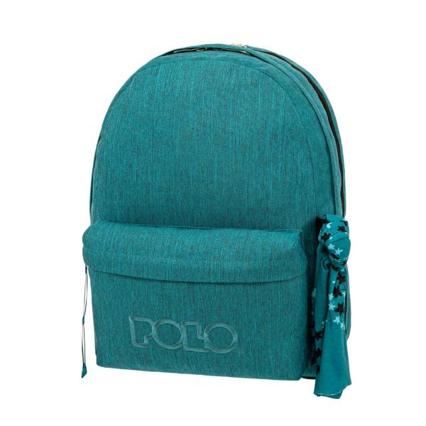 POLO Σχολική τσάντα πλάτης 901235-5803 DOUBLE SCARF 2023 Πετρόλ