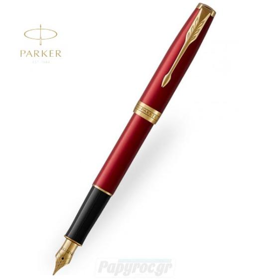 Πένα Parker NEW SONNET CORE RED Lacquer GT 18Κ 1931474