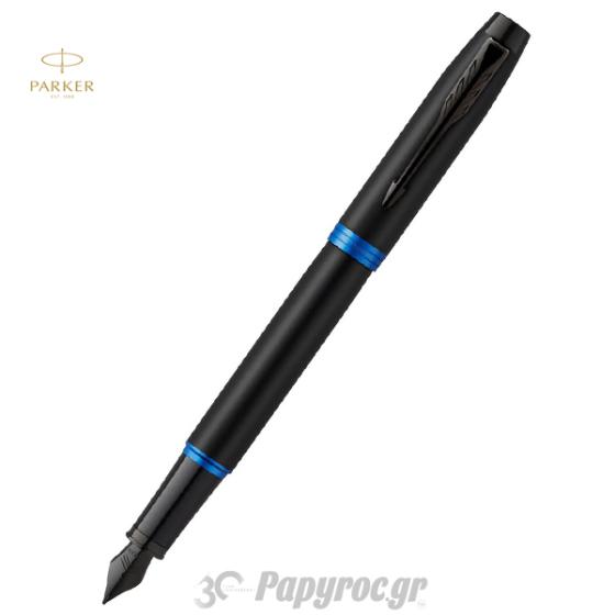 SET GIFTPACK PARKER IM Vibrant Rings Marine Blue PVD Πένα & Parker Notebook