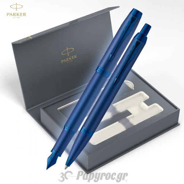 SET GIFTPACK BOX PARKER IM MONOCHROME BLUE Πένα & Στυλό διαρκείας