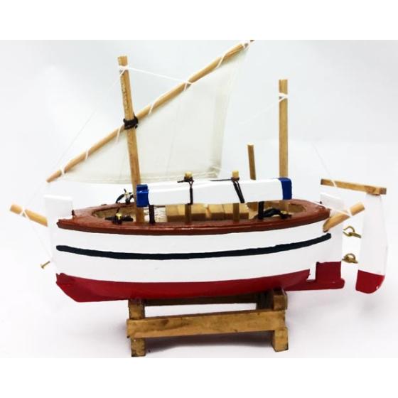 Ξύλινη βάρκα με πανί 16cmX14cm