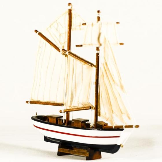 Vintage ξύλινο διακοσμητικό Ξύλινο Καράβι Ιστιοφόρο 24.0 cm