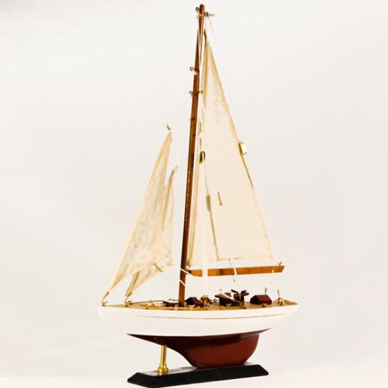 Ξύλινο Καράβι Ιστιοφόρο με πανιά 30cmX40cm