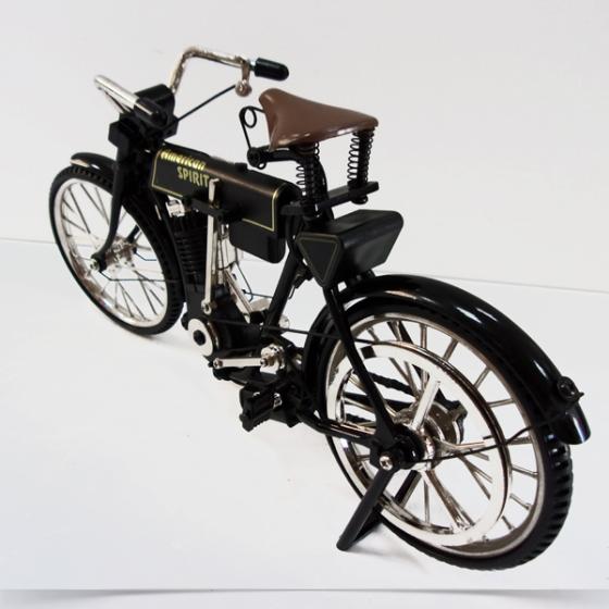 Vintage Διακοσμητικό μινιατούρα σιδερένια το πρώτο Μοτοποδήλατο μαύρο 21.0 cm 