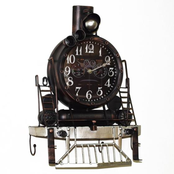 Vintage Διακοσμητικό Ρολόι Τοίχου Τρένο 48.0cm