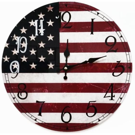 Ρολόϊ τοίχου γυαλί USA 30.0 cm