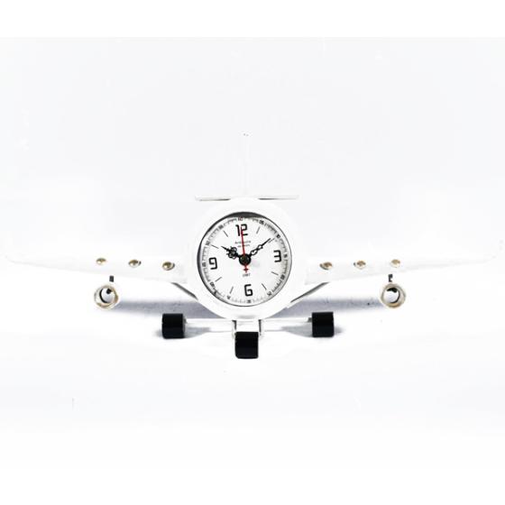 Vintage Διακοσμητικό Ρολόι Άσπρο Αεροπλάνο 41.0cm