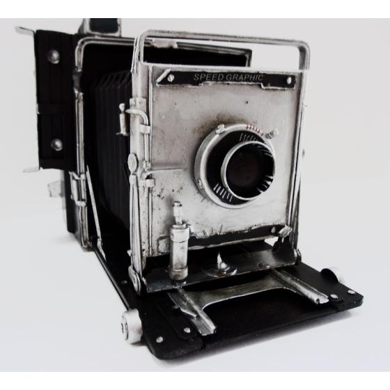 Vintage Μινιατούρα σιδερένια Φωτογραφική κάμερα επιτραπέζια 19.0 cm