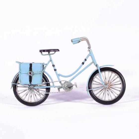 Vintage Διακοσμητικό μεταλλική μινιατούρα - Μεταλλικό Γαλάζιο Ποδήλατο 23.0 cm