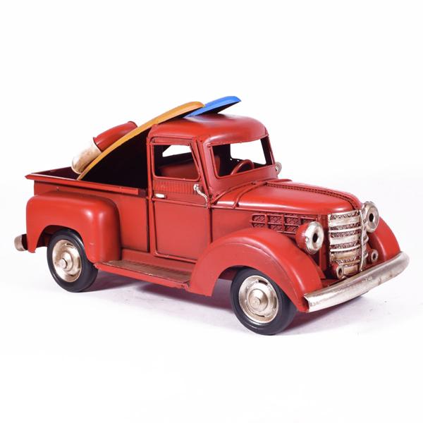 Vintage Διακοσμητικό - Φορτηγό με Surf Κόκκινο 25.0cm