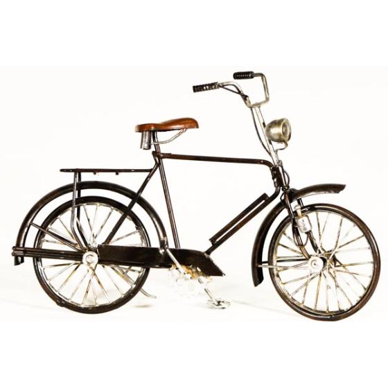 Vintage Διακοσμητικό μεταλλική μινιατούρα - Μαύρο Ποδήλατο 26.0 cm 
