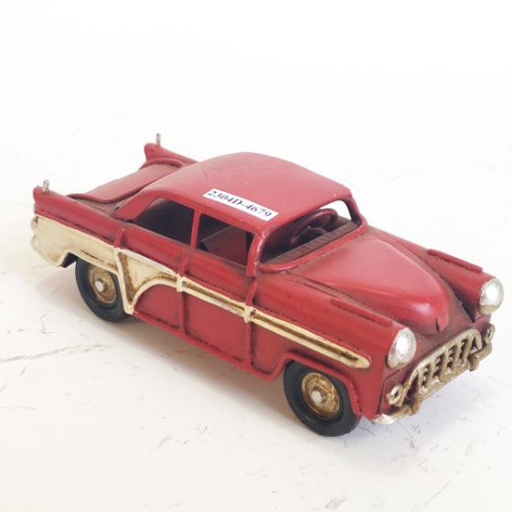 Vintage Διακοσμητικό - Αυτοκινητάκι Κόκκινο μεταλλικό 11 × 4.5 × 4 cm