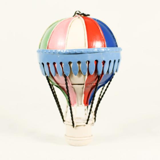 Vintage Διακοσμητικό Αερόστατο Κρεμαστό πολύχρωμο 13.0cm