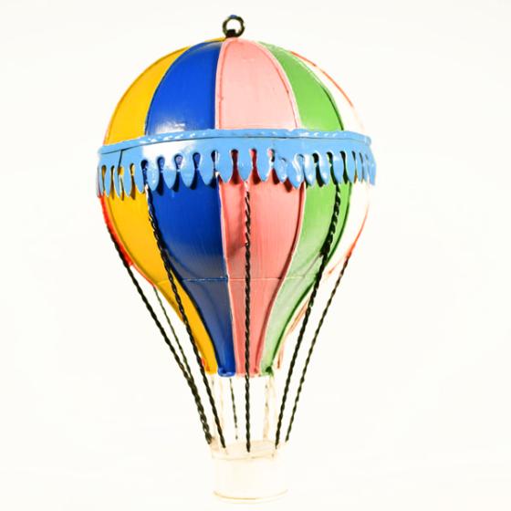 Vintage Διακοσμητικό Αερόστατο Κρεμαστό Πολύχρωμο 20.0cm