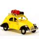 Vintage Διακοσμητικό μεταλλική μινιατούρα - Κίτρινο αυτοκίνητο Ντεσεβώ 16.0 cm