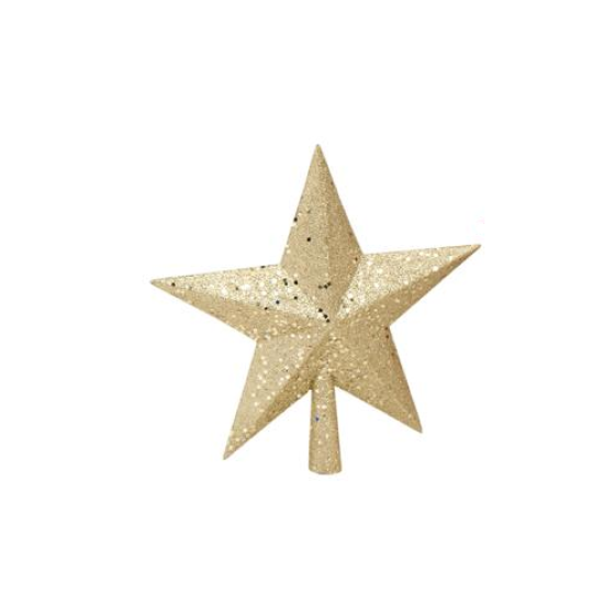 Χριστουγεννιάτικο στολίδι κορυφής δέντρου Αστέρι glitter 20cm Χρυσό