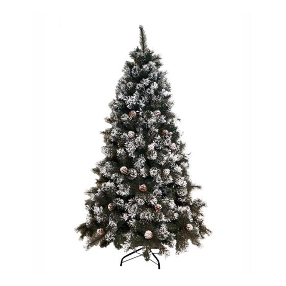 Χριστουγεννιάτικο δέντρο Πεύκο Carolina PVC με Χιόνι και Κουκουνάρια 240cm
