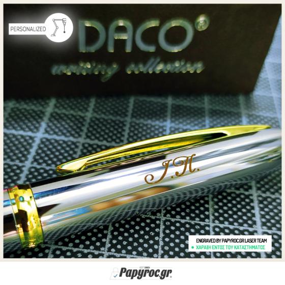 Σετ δώρου DACO Στυλό διαρκείας & πένα Stainless Steel White CT