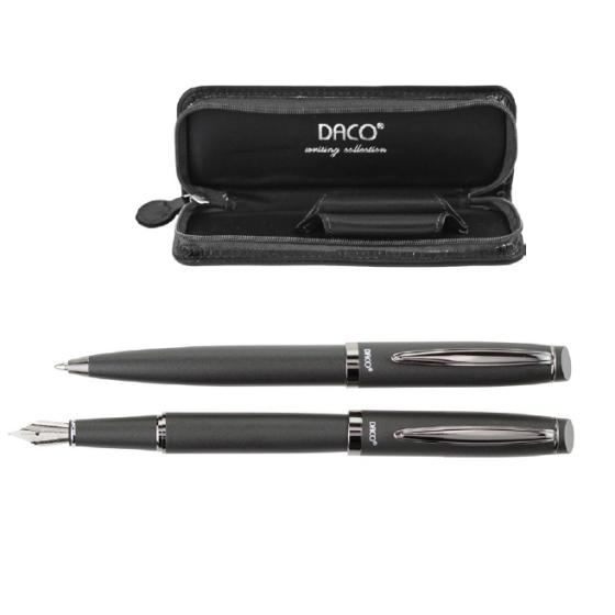Σετ δώρου DACO Στυλό διαρκείας & πένα Metallic Black