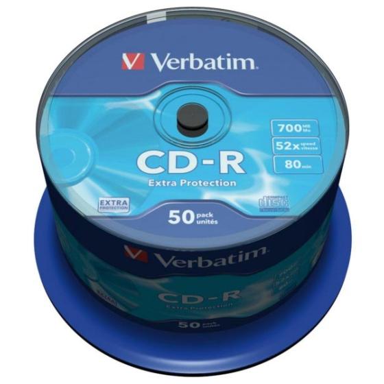 ΔΙΣΚΟΙ VERBATIM CD-R 80min/700MB 52X CB 50τ 43351