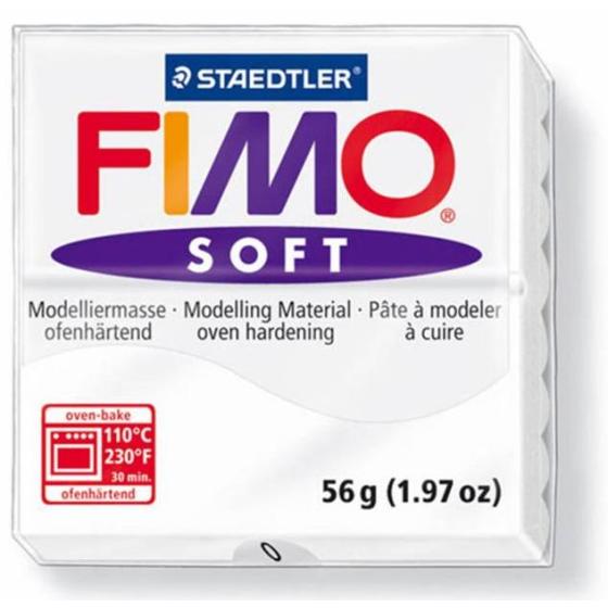 Πηλός Διάφανος λευκός STAEDTLER 56gr FIMO-SOFT 8020