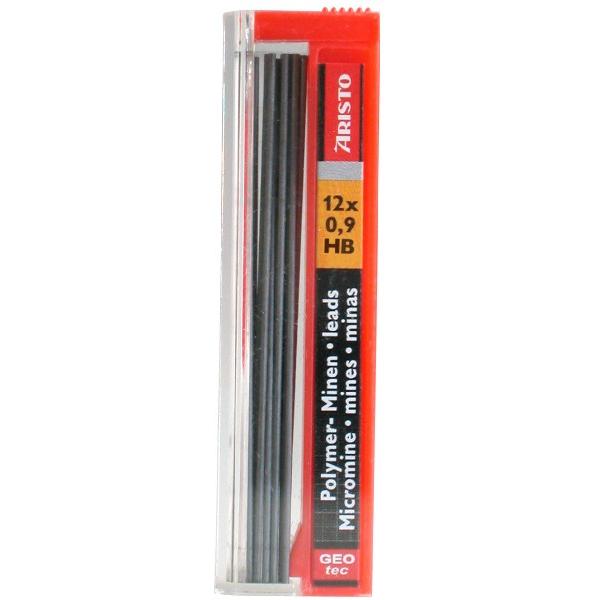 Μύτες για μηχανικό μολύβι H ARISTO 0.9mm (12 τεμάχια)