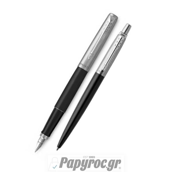 SET κασετίνα δώρου PARKER Jotter STAINLESS STEEL BLACK Πένα & Στυλό διαρκείας