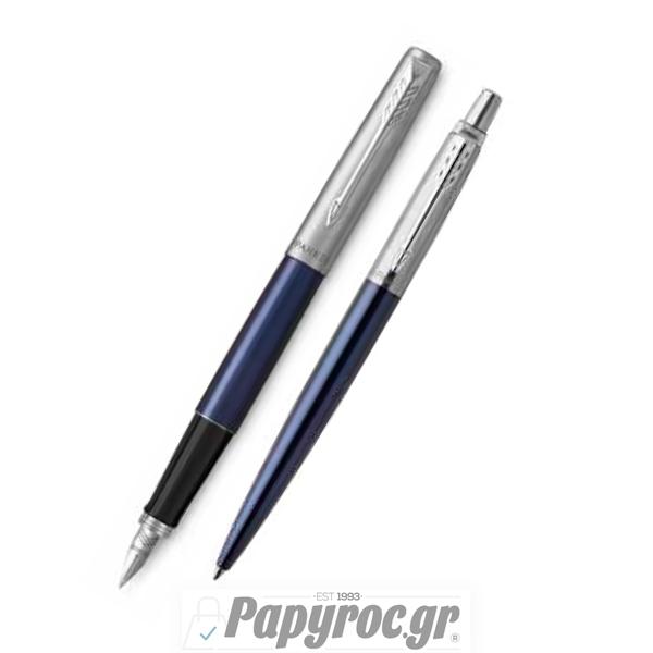 SET κασετίνα δώρου PARKER Jotter STAINLESS STREET BLUE Πένα & Στυλό διαρκείας