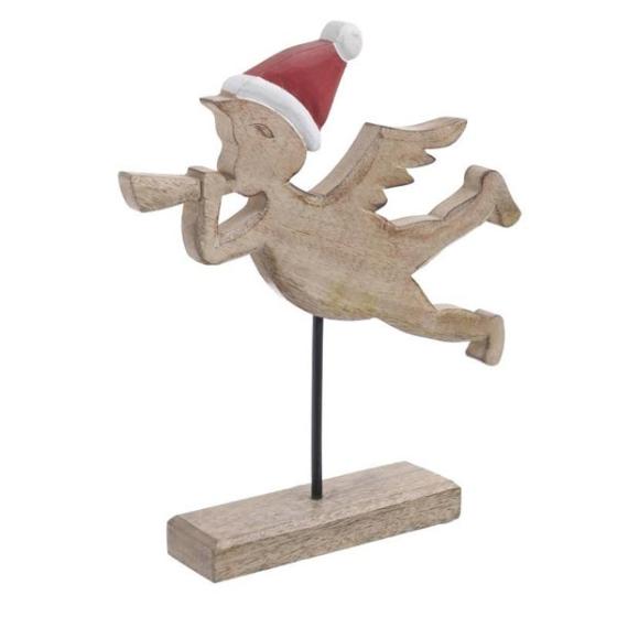 Χριστουγεννιάτικο Ξύλινο Αγγελάκι INART 2-70-930-0010