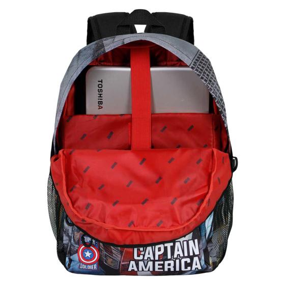 Σχολική τσάντα πλάτης KARACTERMANIA CAPTAIN AMERICA 2023 44cm X 31cm X 18cm