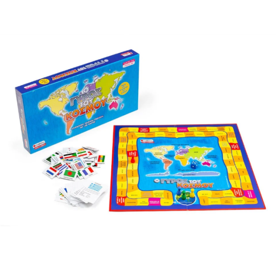 Επιτραπέζιο παιχνίδι γνώσεων με 128 κάρτες - Ο γύρος του κόσμου