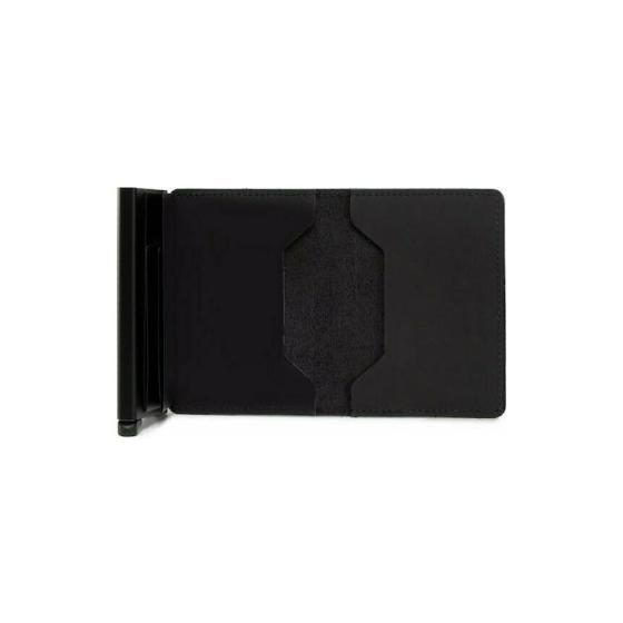 Secrid Slimwallet Vintage Δερμάτινο Unisex Πορτοφόλι Καρτών με RFID και Μηχανισμό Slide Matte Black