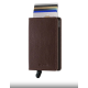 Secrid Slimwallet Vintage Δερμάτινο Unisex Πορτοφόλι Καρτών με RFID και Μηχανισμό Slide Espresso Brown