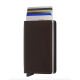 Secrid Slimwallet Vintage Δερμάτινο Unisex Πορτοφόλι Καρτών με RFID και Μηχανισμό Slide Dark Brown