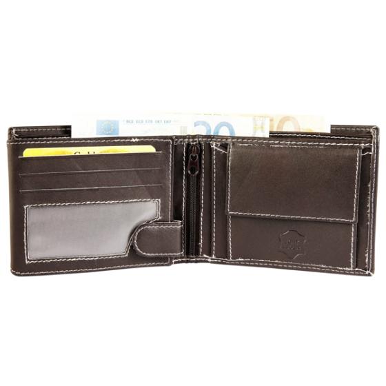 Δερμάτινο πορτοφόλι Excellanc πλάγιο 12x10cm EX0105 Καφέ σκούρο