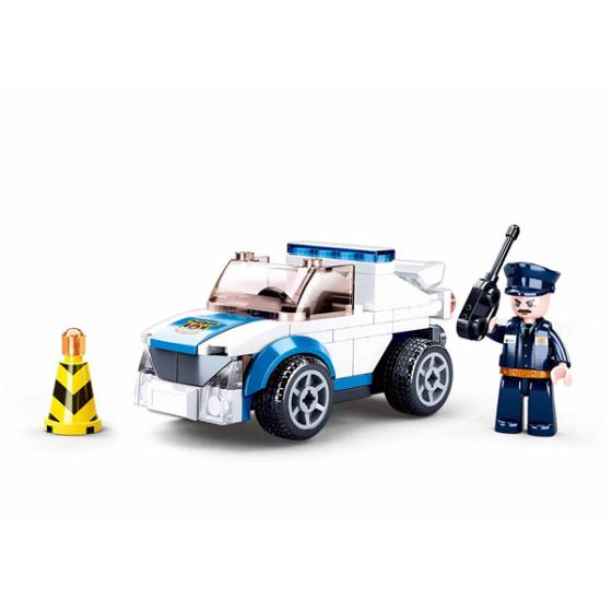 SLUBAN τουβλάκια POLICE B0824 CAR WITH PULL BACK MOTOR (90 pics)
