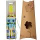 Χειροποίητη Πασχαλινή Λαμπάδα SYNCHRONIA Αρωματική Ξύλινο ρομπότ - Κίτρινο + Κουτί δώρου