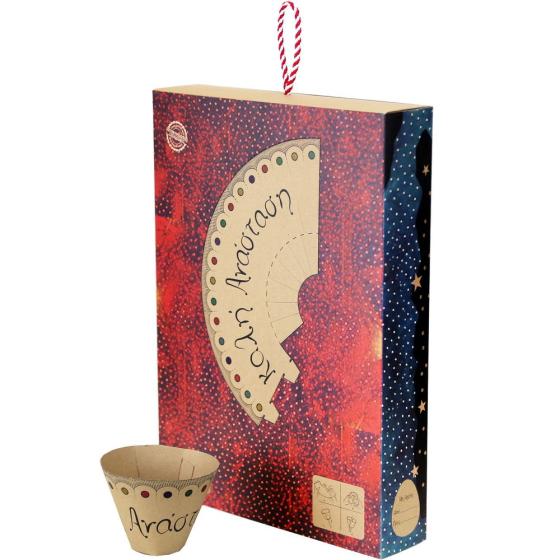 Χειροποίητη Πασχαλινή Λαμπάδα SYNCHRONIA Αρωματική (lg) Τσαντάκι πριγκίπισσα - Κρεμ + Κουτί δώρου