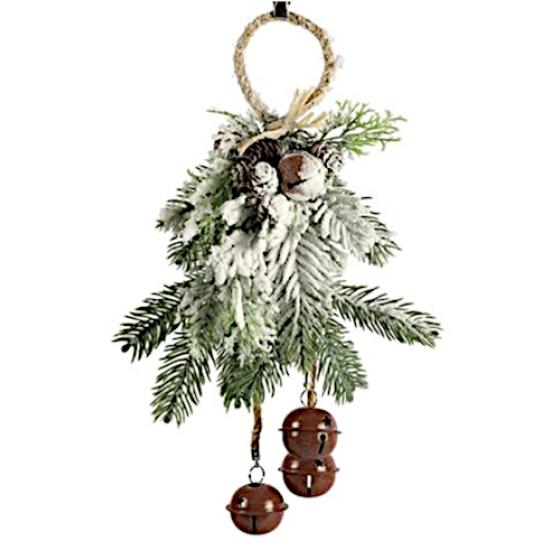 Χριστουγεννιάτικο Διακοσμητικό Non-Branded χιονισμένο κλαδί κρεμαστό 30cm