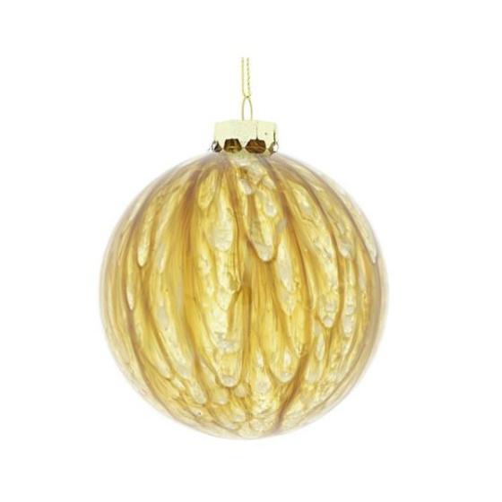 Χριστουγεννιάτικο διακοσμητικό Non-Branded Xavi Μπάλα γυάλινη Χρυσό 8cm