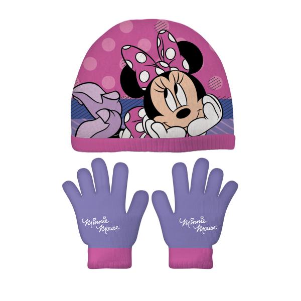 Παιδικό σετ σκουφάκι & γάντια Minnie Mouse 48-51 cm