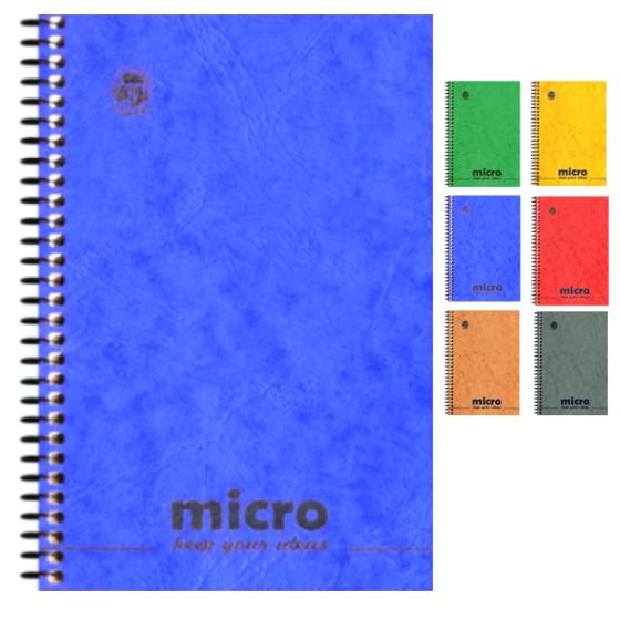 Μπλοκ σημειώσεων σπιράλ TYPOTRUST 2 Θέματα Pressboard MICRO No4 13X18 (6 χρώματα)