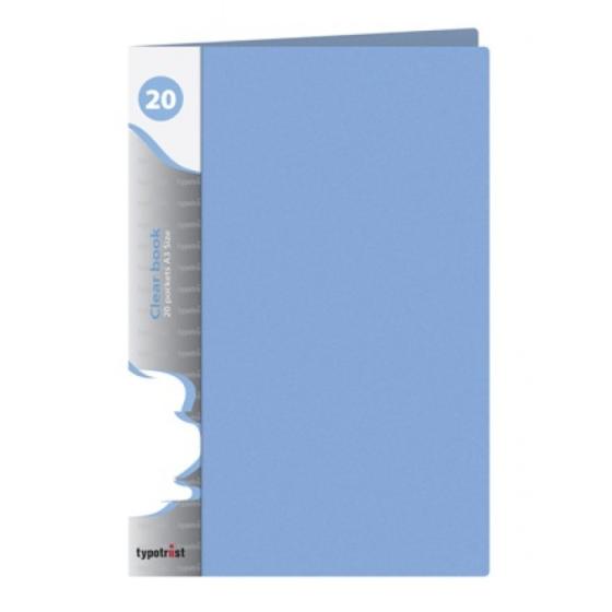 Σουπλ διαφανειών Α3 TYPOTRUST 20 θέσεων με σκληρό εξώφυλλο μπλε